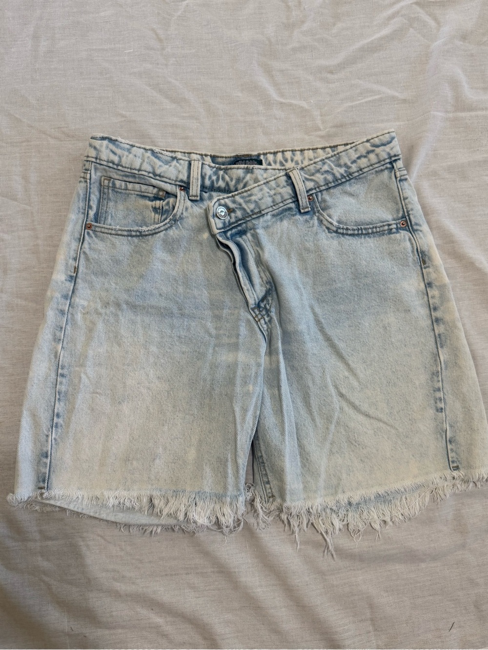 wild fable Light Blue Frayed Hem Denim Shorts